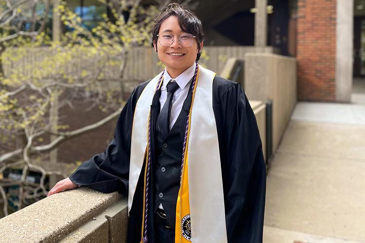 Photo of Roe Jing Draus, who graduated from UWM in May with a degree in architectural studies and will return to the university to pursue a master’s degree. (Photo courtesy of Roe Jing Draus)
