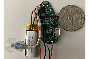 Photo of Hu’s prototype, which is undergoing more modifications to shrink its size, which is difficult to accomplish without losing performance. (Photo courtesy of Yi Hu)