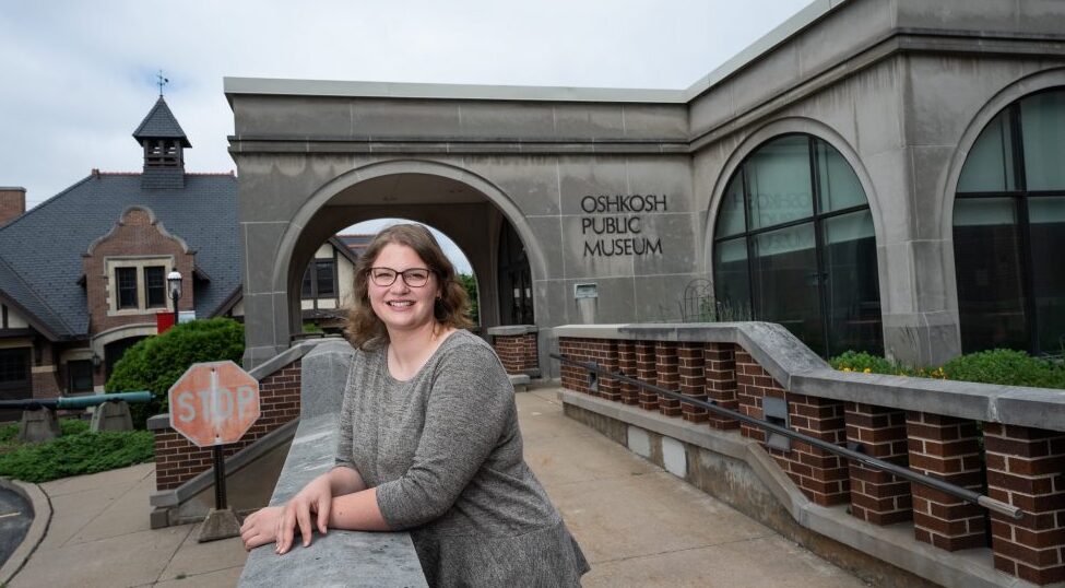 Photo of Catie Gullickson, intern at the Oshkosh Public Museum