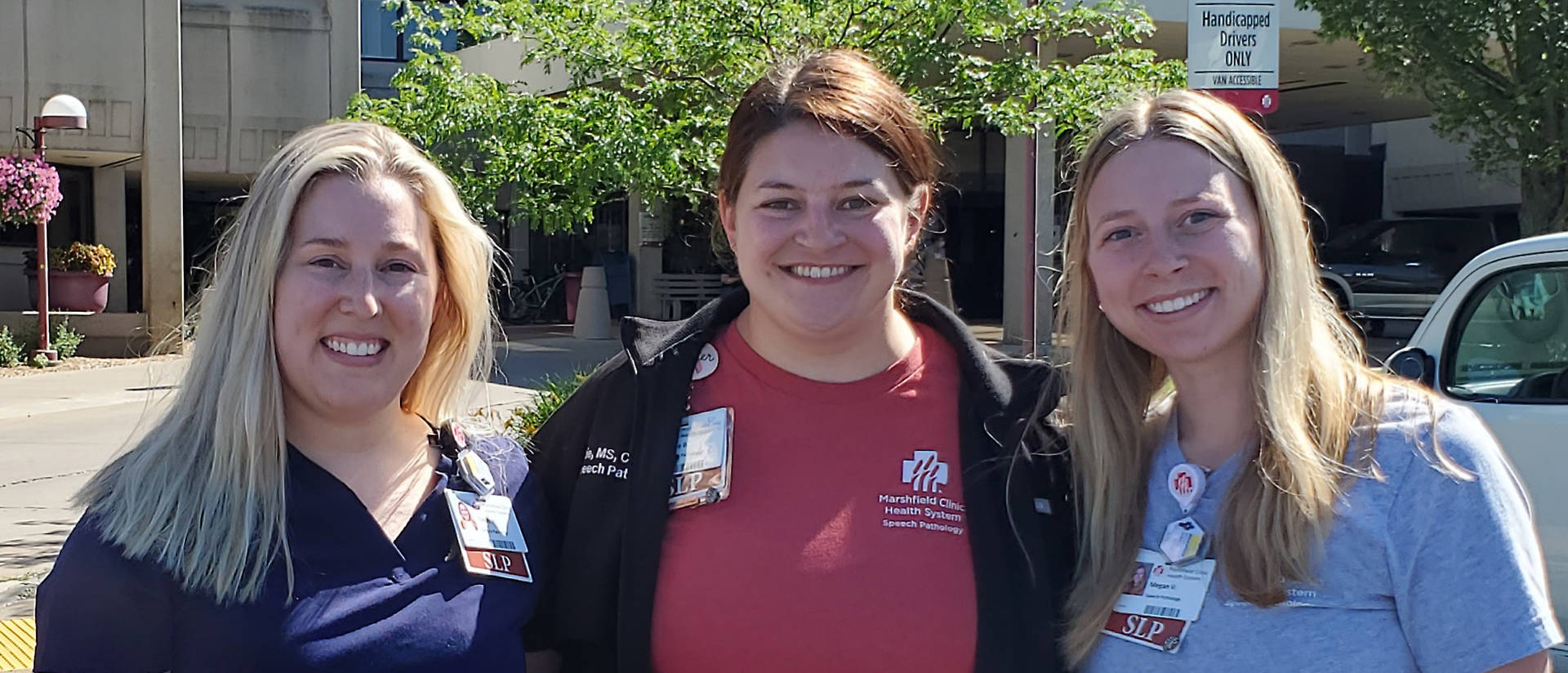 Photo of Blugolds, from left, Terah Homolka, Katie Beck and Megan Viergutz, who all work in the speech pathology department at Marshfield Medical Center-Marshfield after receiving their bachelor’s and master’s degrees at UW-Eau Claire. (Submitted photo)