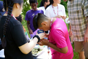 Photo of sixth grader Matheo Huerta Perez, who enjoyed learning about the various bodies of water./Mike Lieurance, UW-La Crosse