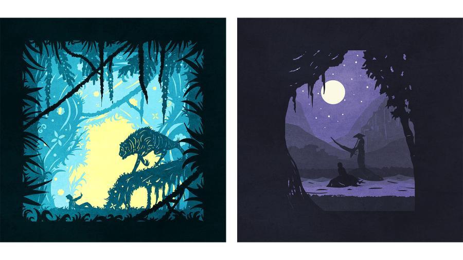 Photo of Yang's book art concepts, inspired by traditional Hmong artwork / Jackson Yang