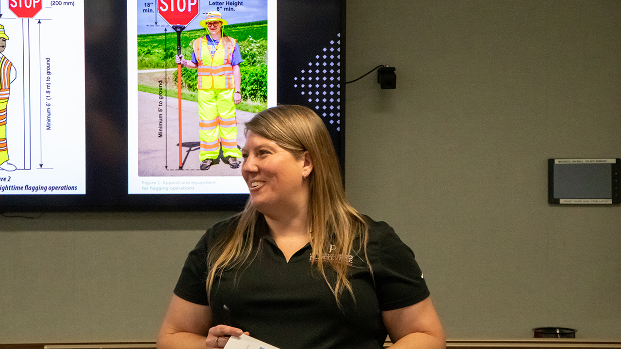 Photo of Gretchen Bockenhauer, program coordinator and assistant professor of construction management at UW-Platteville