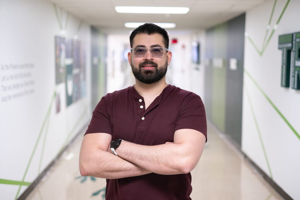 Photo of Adan Cordova, the 2024 Student Commencement Speaker for the 2 p.m. ceremony at UW-Green Bay on Saturday, May 11, 2024.