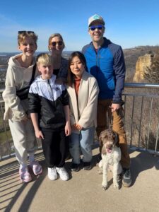 Photo of the Koepke family, who served as a host family for UTEF student, Ai.
