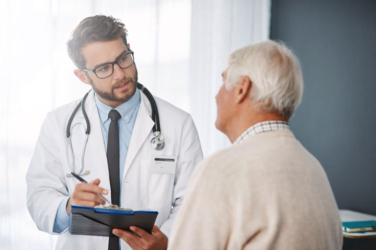 Photo of doctor and patient