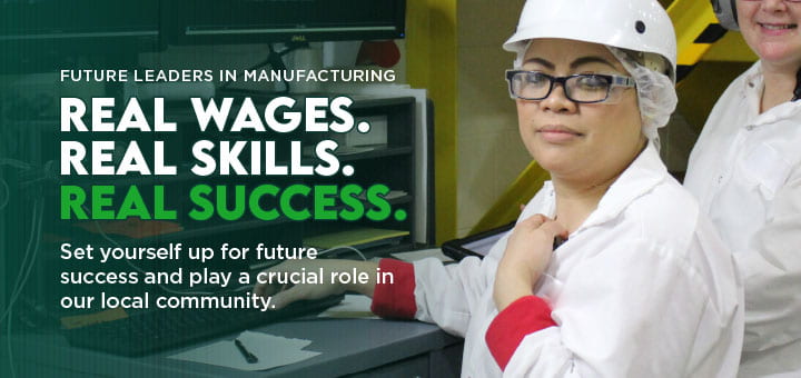 Graphic of UW-Green Bay's new training program in manufacturing