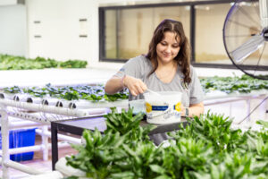 Photo: “The skills I’ve developed in the lab will stay with me no matter where I go,” said Lab Manager Kassandra Clint. (Photo credit: UW-Platteville)