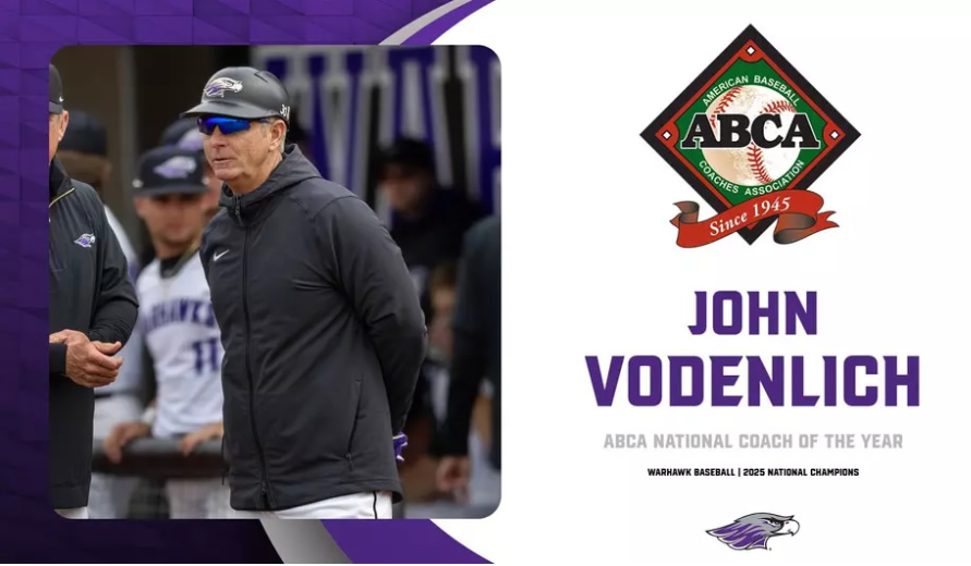 Photo of UW=Whitewater baseball coach Vodenlich