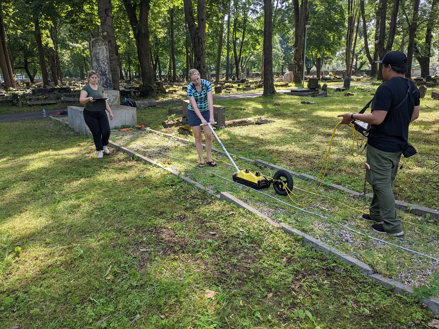 Photo: Dr. Harry Jol, professor of geography, and a team of research students are featured in a National Geographic documentary that highlights the team’s use of ground-penetrating radar to locate mass graves of the Holocaust at sites across Eastern Europe.