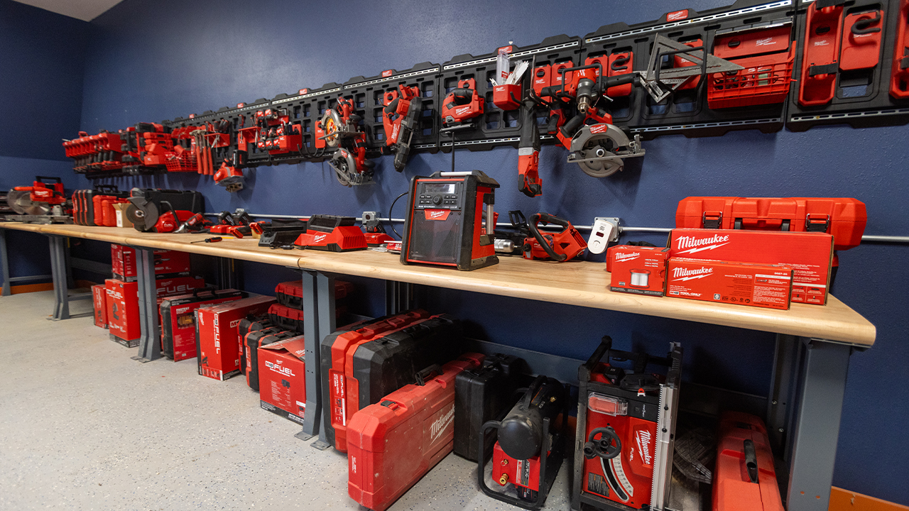 Photo: Milwaukee Tool donated a wide array of industry-relevant equipment, including top-tier power tools, cordless light equipment solutions, and personal protective equipment (PPE).