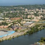 aerial shot of Oshkosh campus