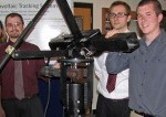 students standing in front of a Photovoltaic Tracker System