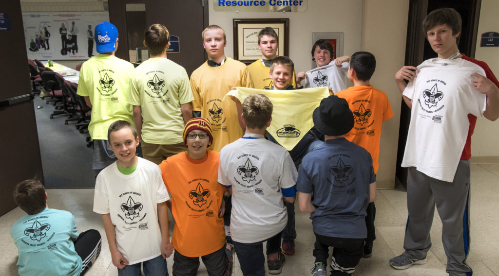 Print ready UWStout students, staff help Boy Scouts earn