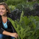 UW-Whitewater graduate student and classroom teacher in the Adams-Friendship School District, Heather Gayton on Friday, August 11, 2017, at the UW-Whitewater campus garden.