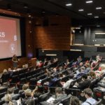 Photo: A series of talks, titled RED Talks, are present by UW faculty and staff during the Office of Corporate Relations (OCR) Day On Campus event held in Varsity Hall in Union South at the University of Wisconsin-Madison on Aug. 23, 2017. (Photo by Bryce Richter / UW-Madison)