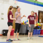 Photo of UWL physical therapy students teaching an exercise class at Summit Elementary in La Crosse. Community service and research activities that involve more than 500 people each year are just one of the reasons the Commission on Accreditation in Physical Therapy Education (CAPTE) granted the Clinical Doctoral Program in Physical Therapy the maximum 10 years of accreditation.