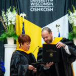 Photo of Sheila Knox, a member of the Oshkosh 94, who served on the Black Thursday Remembered committee. Knox was recognized Dec. 15 at Commencement with an Honorary Doctorate degree, in part for her work in preserving the story and legacy of the Oshkosh 94.