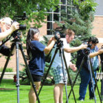 Photo of UW-Stout students in a summer cinema course.