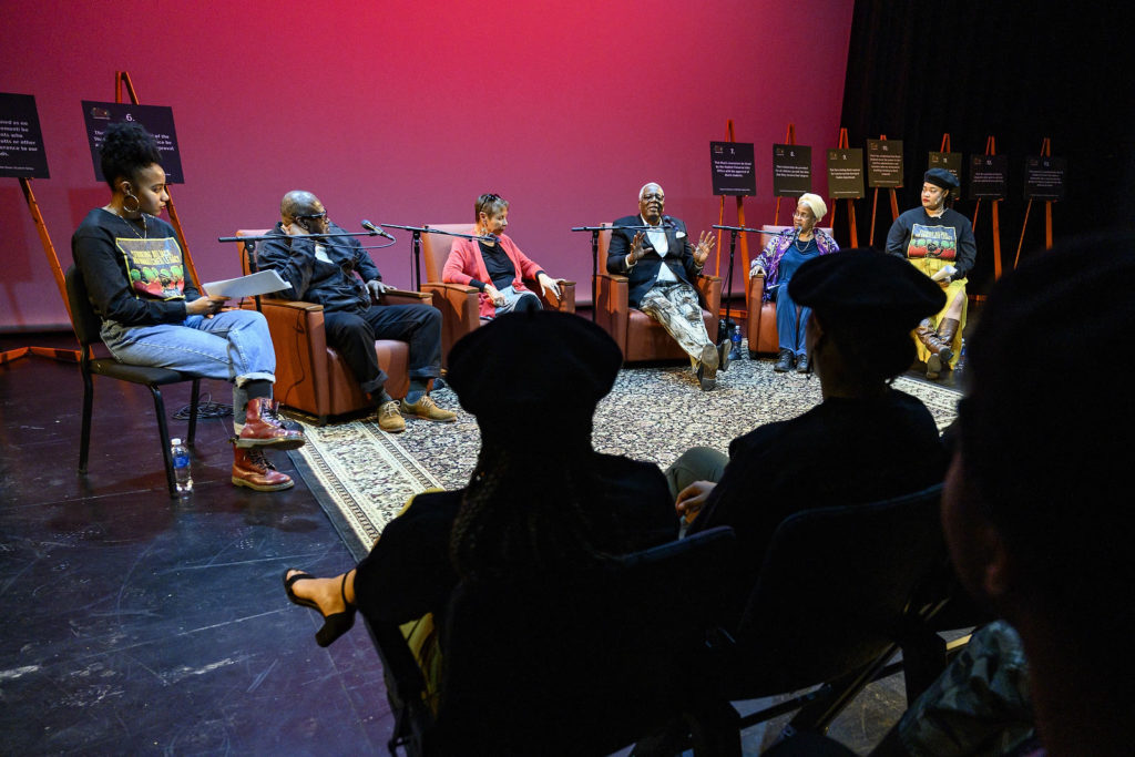 Photo of a recent UW-Madison panel discussion at the Memorial Union, in which several of the former students shared their experiences.