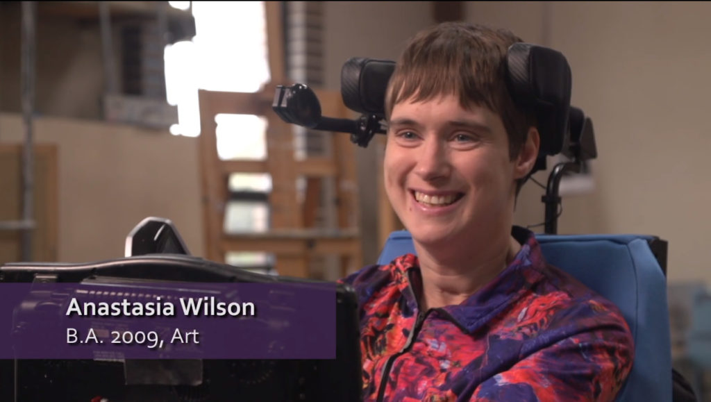 Photo of UW-Whitewater alumna, Anastasia Wilson, who created HeadStrong Art.