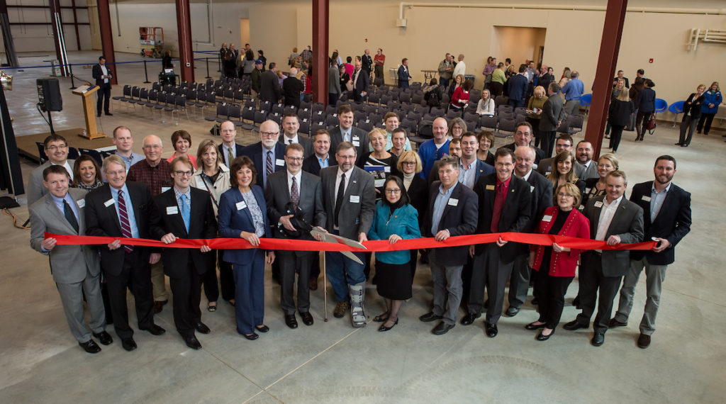 Photo of UWRF SBDC ribbon-cutting