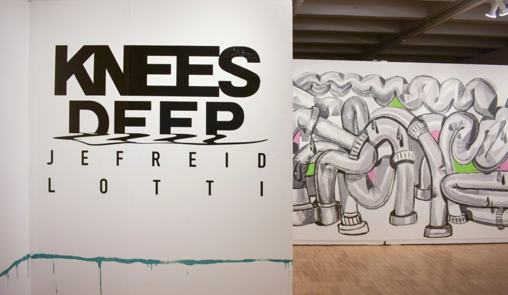 Photo of Knees Deep exhibit at UW-Green Bay