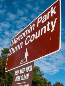 Photo of Menomin Park, near Lake Menomin, has 34 acres of prairie and 147 acres total.