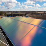 Photo of existing solar array on the rooftop of Engineering Hall at UW-Platteville.