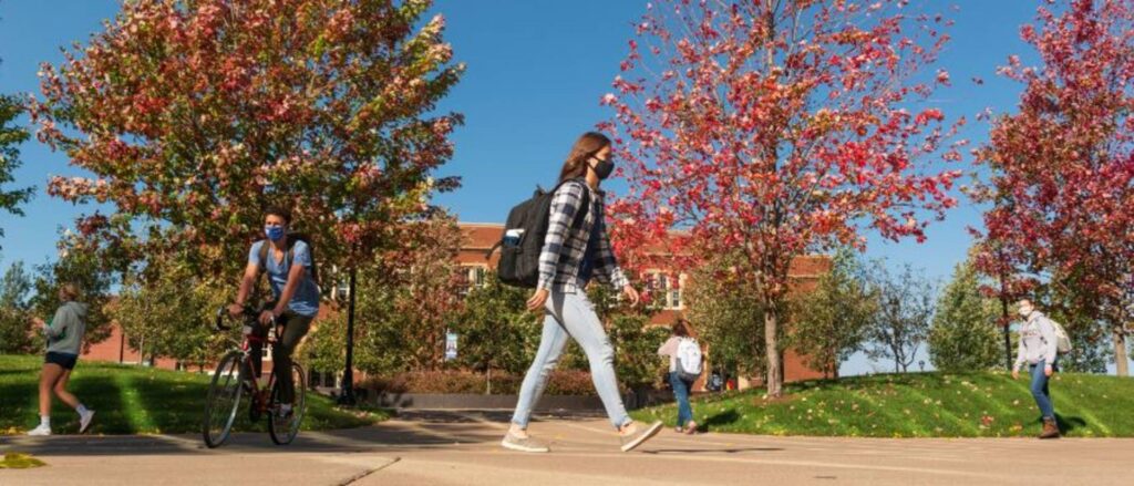 Photo of UW-Eau Claire, which is continuing a pilot program that supports faculty who want to incorporate into their courses more teaching, learning and research materials that reside in the public domain or have been released under an open license that allows them to be used at no cost. The project aims to reduce costs associated with buying textbooks or other course materials.