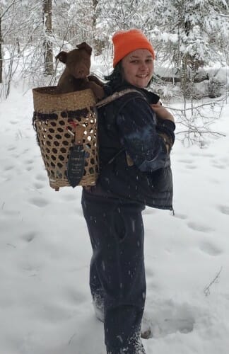 Photo of Abi Fergus, who says understanding tribal citizens’ attitudes toward wolves helped her stay in touch with the human dimension of her research. COURTESY OF ABI FERGUS