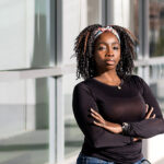 Photo of Seresa McDowell, who found that what she liked best about science was working in a lab. (UWM Photo/Elora Hennessey)