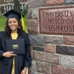 Photo of Green Bay native Faythe Brennan, who started out at the University of Wisconsin Oshkosh planning to study biology, but graduated in spring 2021 with a bachelor’s degree in sociology.