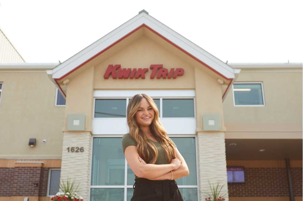 Photo of Paige Forde, UWL ’19, is the witty voice behind Kwik Trip’s social media accounts. In recent years, Kwik Trip’s brand has evolved into a symbol for the Midwestern way of life — in part thanks to effective use of marketing and social media.