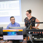 Photo of UW-Milwaukee faculty Khaled Sabha and Danielle Romain Dagenhardt, who are helping offer a new graduate certificate in cybercrime forensics, which includes classes in ethical hacking and computer forensics. (UWM Photo/Elora Hennessey)