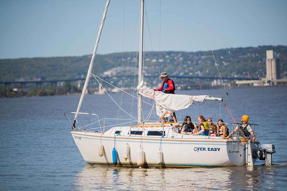 Photo of UW-Superior international students sailing