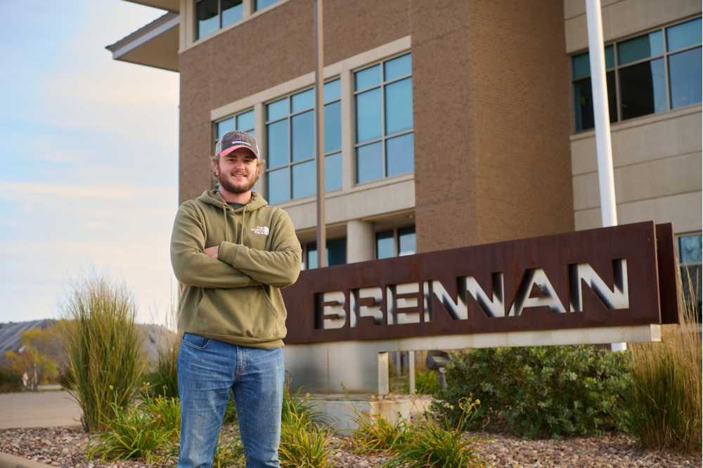 Photo of Peyton Paulson, a senior geography major at UWL, who traveled across the Midwest conducting bathymetric surveys as part of an internship with JF Brennan this summer. The internship helped him land a full-time job with the La Crosse-based company following his graduation in December.