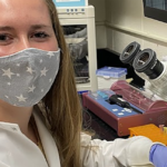 Photo of Working in a lab made Ashley Lutzke realize how much she loved science.