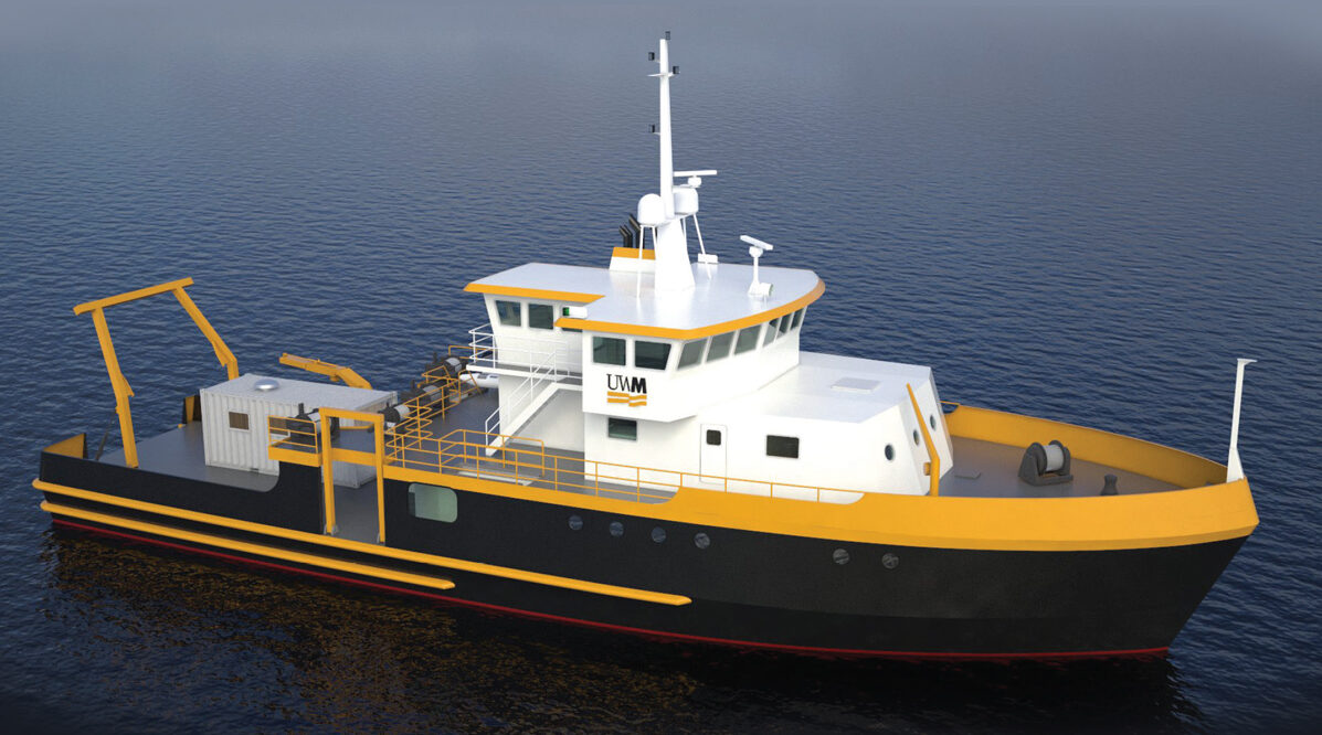 Rendering of new research vessel Maggi Sue (UW-Milwaukee)