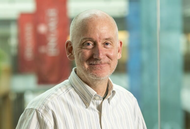 Photo of James Thomson, who says the unique landscape at UW–Madison helped stem cell science thrive in ways that aren’t possible at most universities. DAVID NEVALA FOR THE MORGRIDGE INSTITUTE
