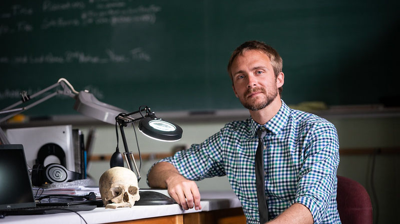 Photo of University of Wisconsin Oshkosh Associate Anthropology Professor Jordan Karsten