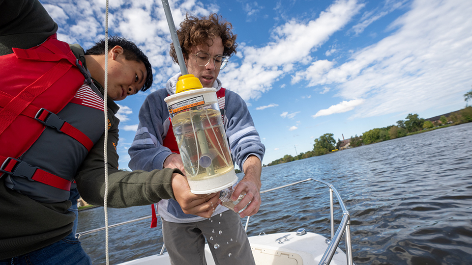 Photo of UW Oshkosh river research