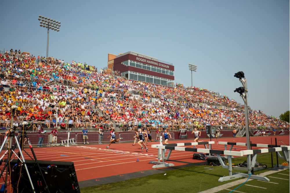 Photo of the WIAA State High School Track & Field Meet, which brings thousands to the La Crosse area each spring. This was the event in 2019. The WIAA has agreed to five-year contracts with UWL and Explore La Crosse to host the State Track and Field Championships in La Crosse through 2026.