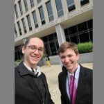 Photo of Erik Marcotte (left) and Caden Joergens who spent several days in Washington, D.C., this summer lobbying Congress for legislation regarding students in higher education with learning disabilities. The Blugolds are leaders of the UW-Eau Claire chapter of Eye to Eye-National, a mentoring movement that focuses on elementary and middle school students with ADHD and learning differences. They joined students from around the country for the national “Learning Disability Day of Action.” (Submitted photo)