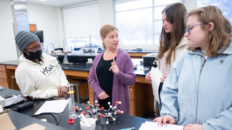 Photo from UW Oshkosh showing STEM research