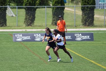 Photo of Natalie Walker, a UWO social work, Spanish double major, who played in the recent Color of Ultimate Frisbee game.