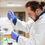 Photo of Garrett Larsen, who worked in UW-Platteville's plant-microbe symbioses laboratory for four years.