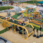 Photo of a creative musical playground, Clement Park in Littleton, Colorado, which UW-Platteville alumnus Tommy Jacobs helped design.