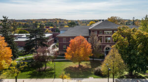 Photo of UW-River Falls campus in autumn