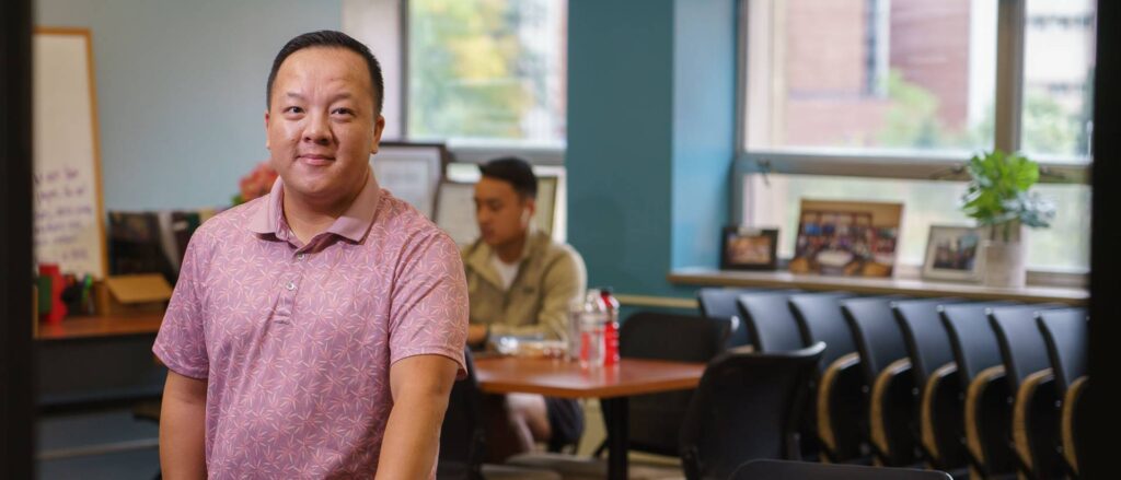 Photo of Dr. Kong Pheng Pha, an associate professor of critical Hmong studies and women’s, gender and sexuality studies at UW-Eau Claire, is a co-principal investigator on a $2.2 million National Science Foundation study. (Photo by Bill Hoepner)